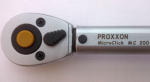 Foto vom Umschalthebel des Proxxon MC 200 Drehmomentschlüssel