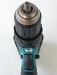 Foto vom Bohrfutter und der Doppel-LED des Makita DHP 485